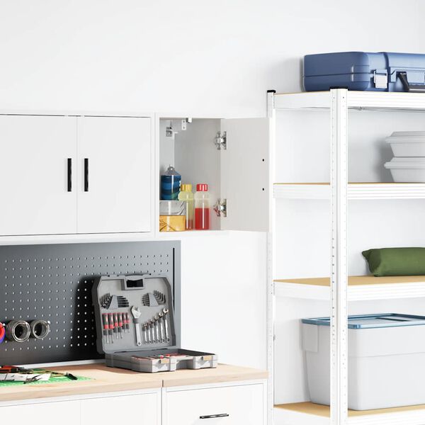 vidaXL feh&eacute;r szerelt fa gar&aacute;zs fali szekr&eacute;ny