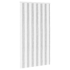 vidaXL Rovar F&uuml;gg&ouml;ny Chenille Vil&aacute;gossz&uuml;rke &eacute;s feh&eacute;r 118 x 220 cm