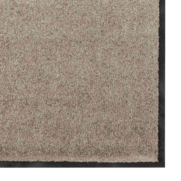 vidaXL Ajt&oacute;szőnyeg Beige &eacute;s fekete 90 x 150 cm Polipropil&eacute;n &eacute;s vinil