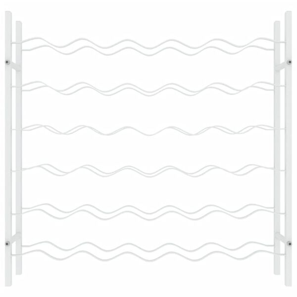 vidaXL fehér fém bortartó állvány 36 palackhoz