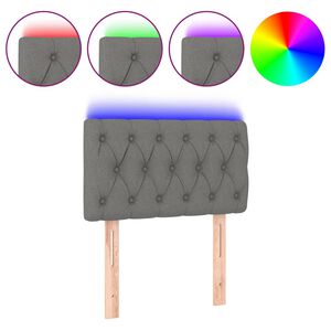 vidaXL s&ouml;t&eacute;tsz&uuml;rke sz&ouml;vet LED-es fejt&aacute;mla 80 x 7 x 78/88 cm