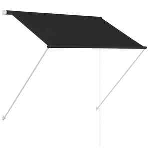 vidaXL feltekerhető antracitsz&uuml;rke napellenző 150 x 150 cm