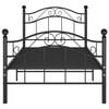 vidaXL fekete fém ágykeret 90 x 200 cm
