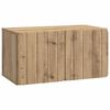 vidaXL Fali TV szekr&eacute;ny K&eacute;zműves T&ouml;lgy 59,5 x 31 x 30 cm Szerelt Fa
