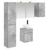 vidaXL F&uuml;rdőszobai Szekr&eacute;ny Szett 5 pcs Betonsz&uuml;rke 43 x 16 x 62,5 cm