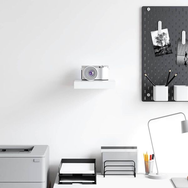 vidaXL feh&eacute;r MDF lebegő fali polc 23 x 23,5 x 3,8 cm