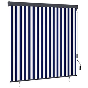 vidaXL Roletta K&eacute;k &eacute;s Feh&eacute;r 180 x 250 cm Sz&ouml;vet &eacute;s Alum&iacute;nium