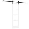 vidaXL Cs&uacute;sz&oacute; ajt&oacute; ORKDAL 61 x 198,5 cm T&ouml;m&ouml;r fenyőfa &eacute;s &uuml;veg Feh&eacute;r