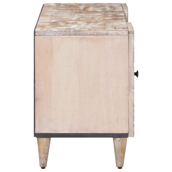 vidaXL TV szekr&eacute;ny t&aacute;rol&oacute;val Feh&eacute;r 105 x 33,5 x 46 cm T&ouml;m&ouml;r Mang&oacute;f&aacute;t