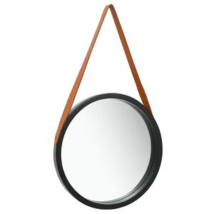 vidaXL fekete fali t&uuml;k&ouml;r p&aacute;nttal 40 cm