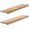 vidaXL ablakp&aacute;rk&aacute;nyok 2 db kezeletlen 100x20x2 cm t&ouml;m&ouml;r fa t&ouml;lgyfa