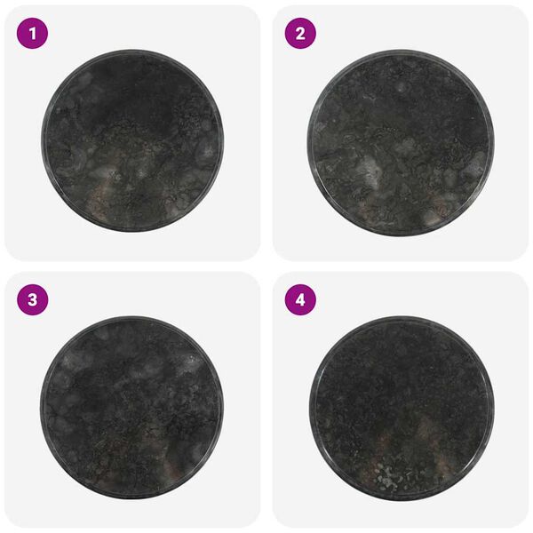 vidaXL fekete m&aacute;rv&aacute;ny asztallap &Oslash;50 x 2,5 cm