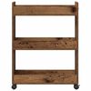 vidaXL Cabinet kerékkel Régi fa 60 x 22 x 79 cm Faanyag