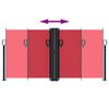 vidaXL piros behúzható oldalsó napellenző 120 x 1000 cm