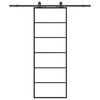 vidaXL fekete ESG &uuml;veg tol&oacute;ajt&oacute; f&eacute;mszerelv&eacute;ny-szettel 76x205 cm