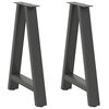vidaXL 2 db antracitsz&uuml;rke A-alak&uacute; ac&eacute;l &eacute;tkezőasztal l&aacute;b 50x(72-73) cm
