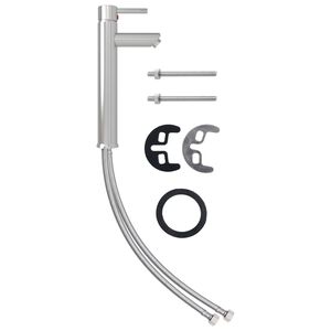 vidaXL ezüst fürdőszobai keverős csaptelep 12 x 30 cm