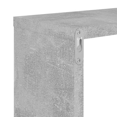 vidaXL 6 db betonszürke fali kockapolc 26 x 15 x 26 cm