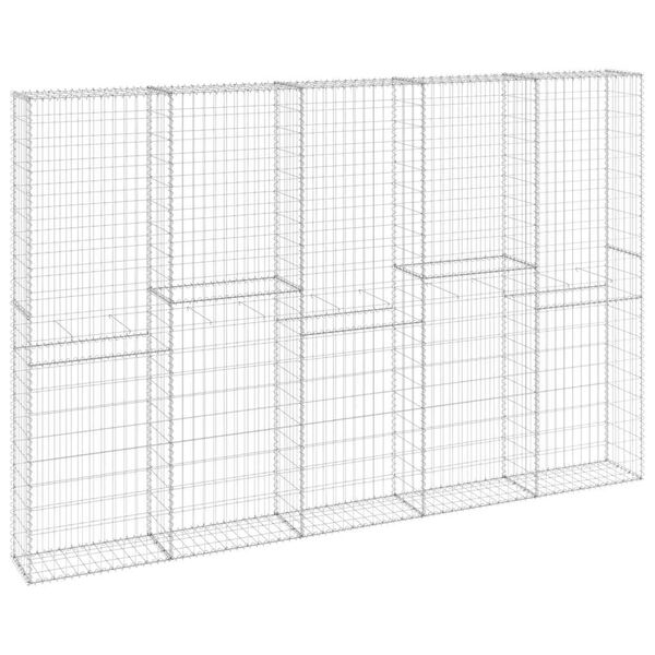 vidaXL horganyzott ac&eacute;l gabion fal fed&eacute;llel 300 x 30 x 200 cm