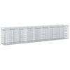 vidaXL Gabion emelt &aacute;gy 3 db 400 x 50 x 80 cm Horganyzott Ac&eacute;l Ez&uuml;st