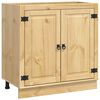 vidaXL Cabinet ajt&oacute;val SKI M&eacute;zes Barna 80 x 46 x 81,5 cm T&ouml;m&ouml;r fenyőfa