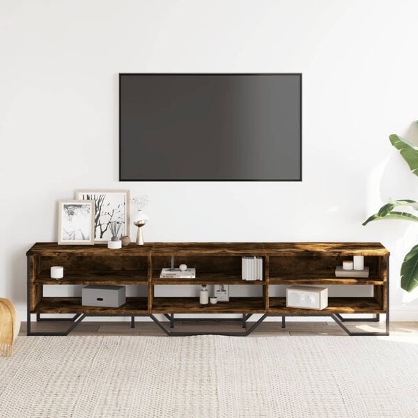 vidaXL f&uuml;st&ouml;s t&ouml;lgy sz&iacute;nű szerelt fa TV-szekr&eacute;ny 180 x 34 x 41 cm