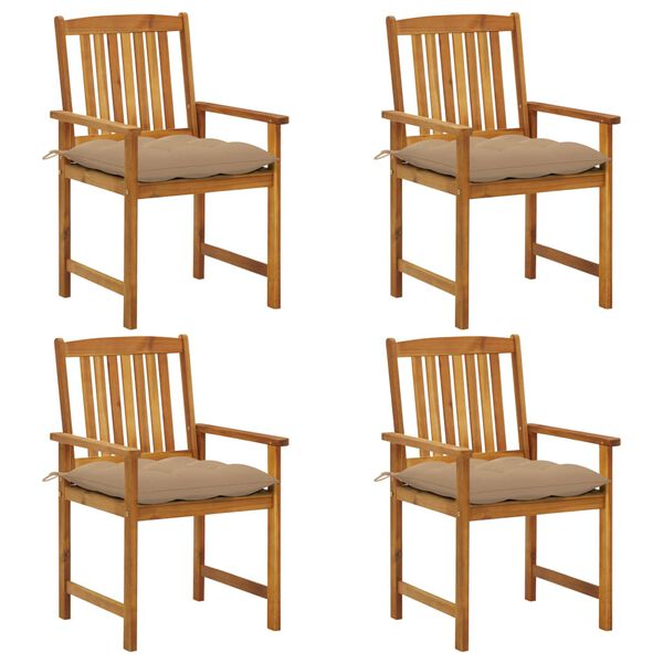 vidaXL 4 db t&ouml;m&ouml;r ak&aacute;cfa kerti sz&eacute;k p&aacute;rn&aacute;val