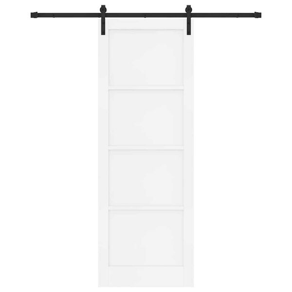 vidaXL Cs&uacute;sz&oacute; ajt&oacute; Feh&eacute;r &eacute;s fekete 83 x 232 cm T&ouml;m&ouml;r fenyőfa