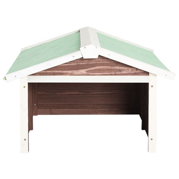 vidaXL mokka és fehér színű fenyőfa robotfűnyíró-tároló 72x87x50 cm