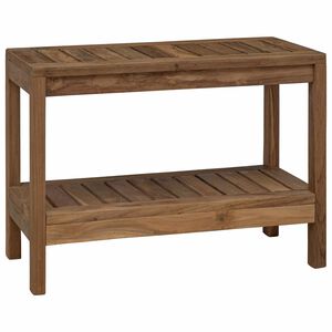vidaXL F&uuml;rdőszobai Kisasztal Term&eacute;szetes 60 x 30 x 45 cm T&ouml;m&ouml;r Teakfa