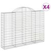 vidaXL 4 db &iacute;ves horganyzott vas gabion kos&aacute;r 200x30x140/160 cm
