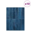vidaXL T&eacute;glalap csempe 10 pcs K&eacute;k 29 x 23 x 0,08 cm Poliuret&aacute;n &eacute;s PET
