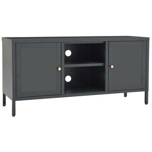 vidaXL antracitsz&uuml;rke ac&eacute;l &eacute;s &uuml;veg TV-szekr&eacute;ny 105 x 35 x 52 cm