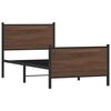 vidaXL barna tölgy színű fém ágykeret matrac nélkül 75 x 190 cm