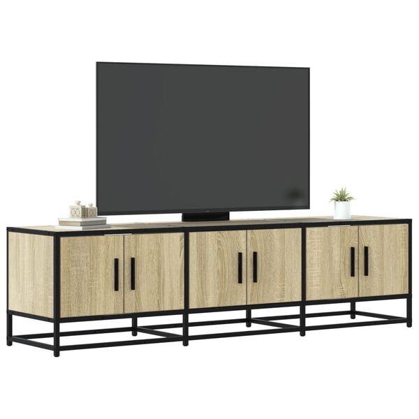 vidaXL sonoma tölgy színű szerelt fa és fém TV-szekrény 150x35x41 cm