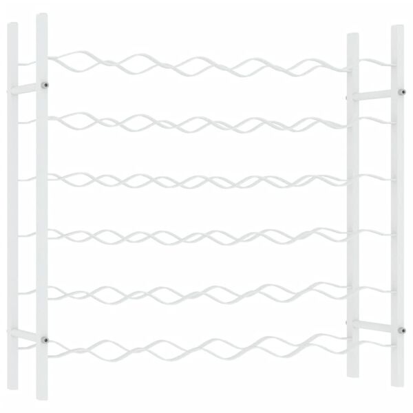 vidaXL fehér fém bortartó állvány 36 palackhoz