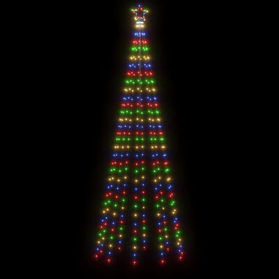 vidaXL kúp alakú karácsonyfa 310 színes LED-del 100 x 300 cm
