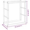 vidaXL tűzifa állvány Fekete 55x30x61 cm Acél