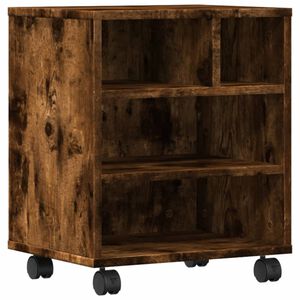 vidaXL f&uuml;st&ouml;s t&ouml;lgy sz&iacute;nű nyomtat&oacute;&aacute;llv&aacute;ny kerekekkel 41 x 32 x 48 cm