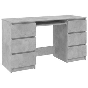 vidaXL betonsz&uuml;rke szerelt fa &iacute;r&oacute;asztal 140 x 50 x 77 cm