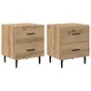 vidaXL &Eacute;jjeliszekr&eacute;ny 2 pcs Artisan t&ouml;lgy 40 x 35 x 47,5 cm Faanyag