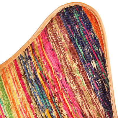 vidaXL 2 db többszínű pillangó alakú szék chindi huzattal