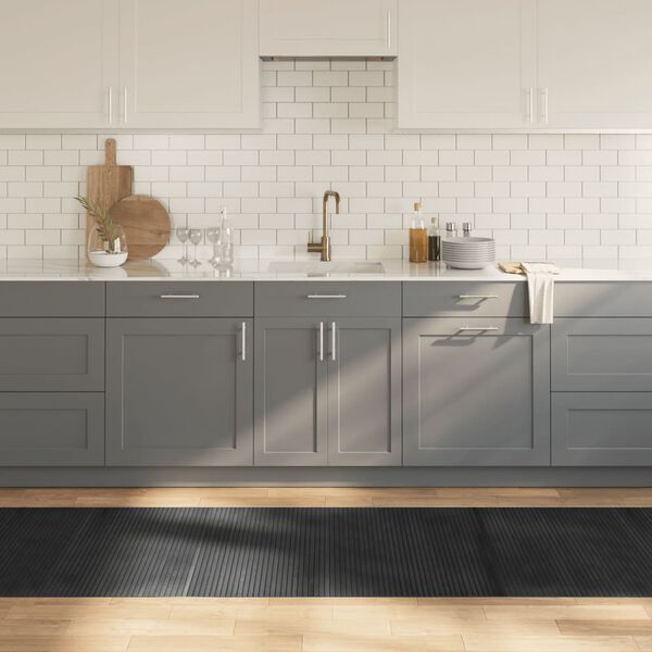 vidaXL n&eacute;gysz&ouml;gletű sz&uuml;rke bambusz szőnyeg 80 x 400 cm