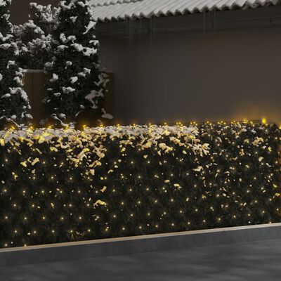 vidaXL kültéri hálós meleg fehér karácsonyi világítás 306 LED 3 x 3 m