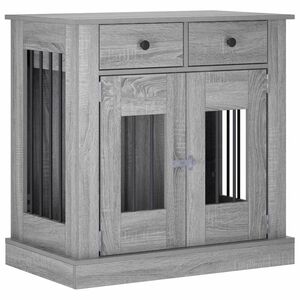 vidaXL Kutya ketrec b&uacute;tor Sz&uuml;rke Sonoma 80 x 47,5 x 80 cm Szerelt Fa