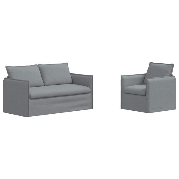 vidaXL Kanap&eacute; 2 pcs Vil&aacute;gossz&uuml;rke 196 x 82 x 85 cm sz&ouml;vet