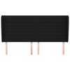 vidaXL fekete sz&ouml;vet fejt&aacute;mla sz&aacute;rnyakkal 163 x 23 x 118/128 cm