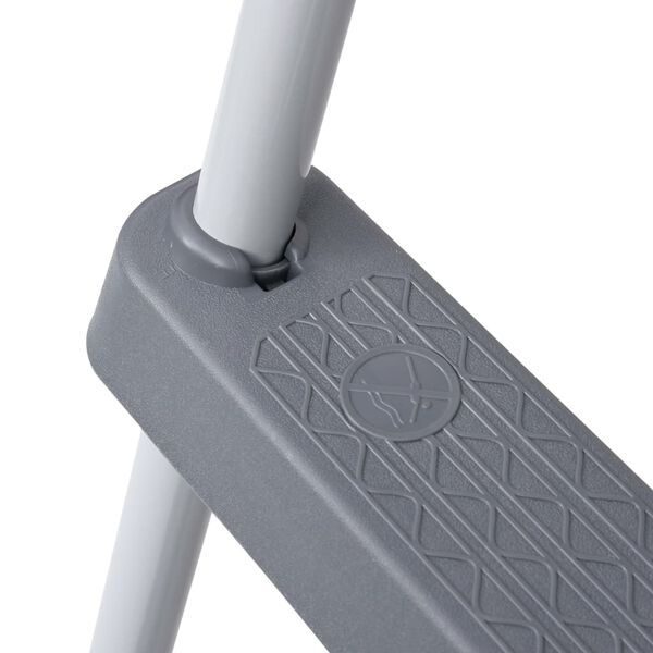 vidaXL szürke acél medencelétra 84 cm