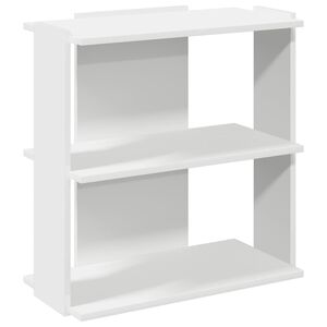 vidaXL 3 szintes feh&eacute;r szerelt fa k&ouml;nyvespolc 60 x 30 x 60 cm