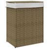 vidaXL polyrattan szennyeskos&aacute;r fed&eacute;llel 46x33x60 cm